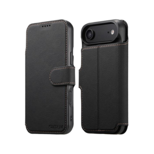 iPhone 17 Air - Suteni® 2-i-1 Læder Cover M. MagSafe - Sort
