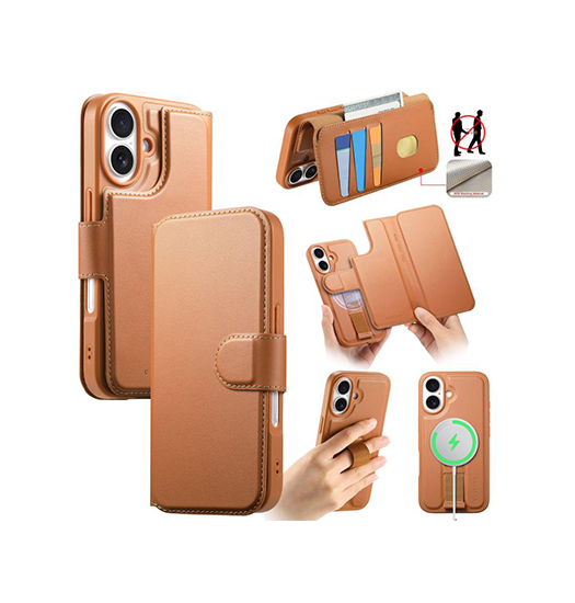 iPhone 17 - CaseNeo™ 2-i-1 MagSafe Læder Cover M. Kortholder - Brun iPhone 17 - CaseNeo™ 2-i-1 MagSafe Læder Cover M. Kortholder - Brun
