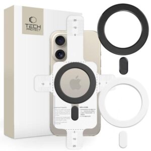 Tech-Protect Ring MMP-100 with MagSafe (2 pcs) - white - black