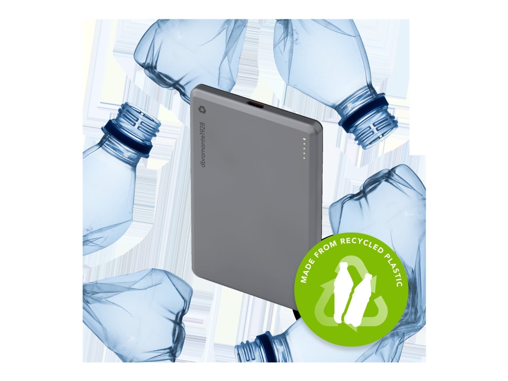 dbramante1928 re-charge - Powerbank - MagSafe - 5000 mAh - 20 Watt - Apple 2.4A, BC 1.2, PD 2.0, PD 3.0, QC 2.0, QC 3.0, PE 1.1+, PE 2.0+ - 2 output-stikforbindelser (24 pin USB-C, magnetisk) - på kabel: USB-C - grå dbramante1928 re-charge - Powerbank - MagSafe - 5000 mAh - 20 Watt - Apple 2.4A, BC 1.2, PD 2.0, PD 3.0, QC 2.0, QC 3.0, PE 1.1+, PE 2.0+ - 2 output-stikforbindelser (24 pin USB-C, magnetisk) - på kabel: USB-C - grå